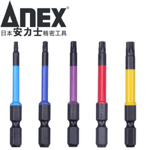 Vỉ 5 mũi vít sao lỗ 5 cái ACTX5-65L Anex