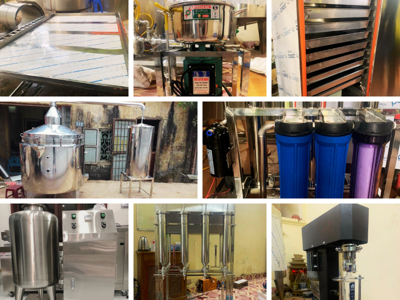 Dây chuyền thiết bị sản xuất rượu chuyên nghiệp Tuấn Minh