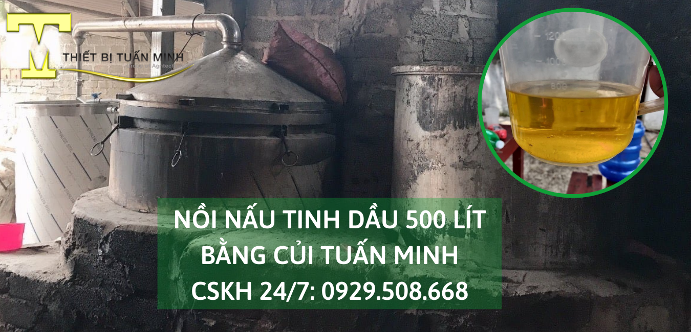 Nồi nấu tinh dầu 500 lít Tuấn Minh