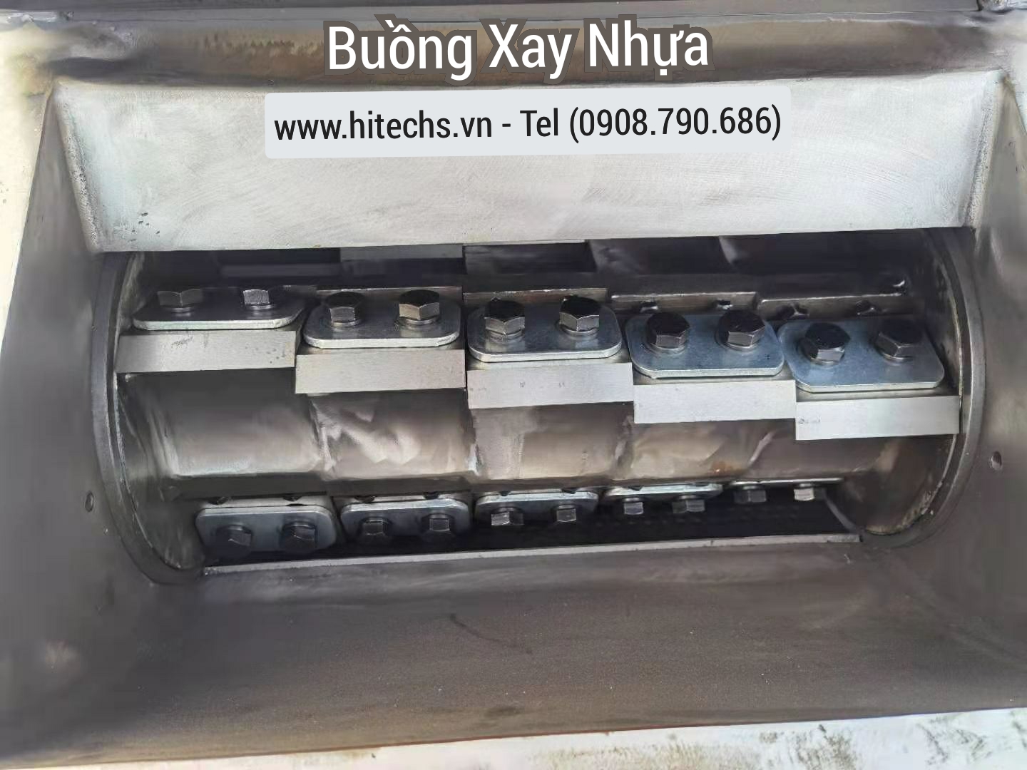 Máy băm nhựa xay nhựa tốc độ cao Hitech-1CR500