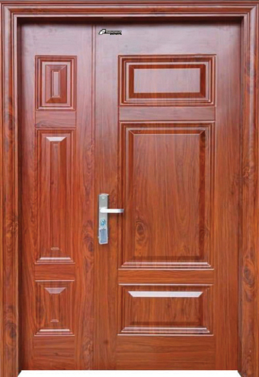 Cửa thép vân gỗ 2 cánh - 2.FH10-12