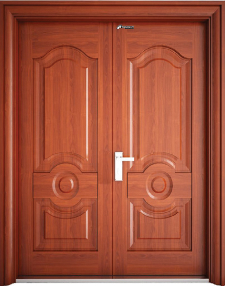 Cửa thép vân gỗ 2 cánh - 2.FH7