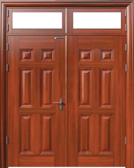 Cửa thép vân gỗ 2 cánh - 2.FH8