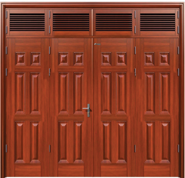 Cửa thép vân gỗ 4 cánh cân - 4.FH8