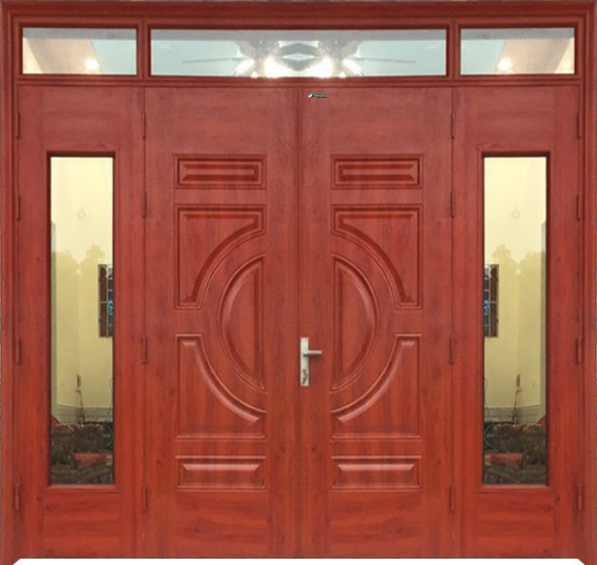 Cửa thép vân gỗ 4 cánh cân - 4FH9-10K3