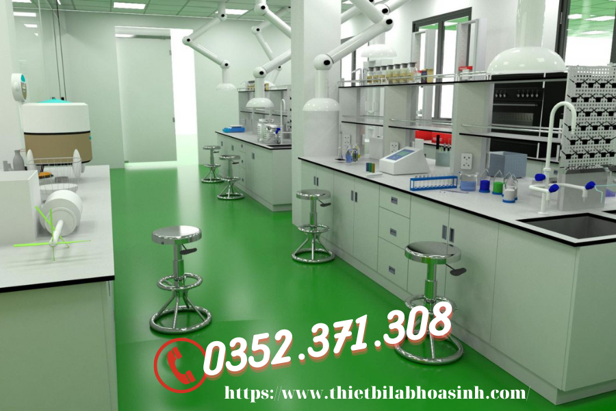 Bàn thí nghiệm trung tâm có chậu rửa giá tốt