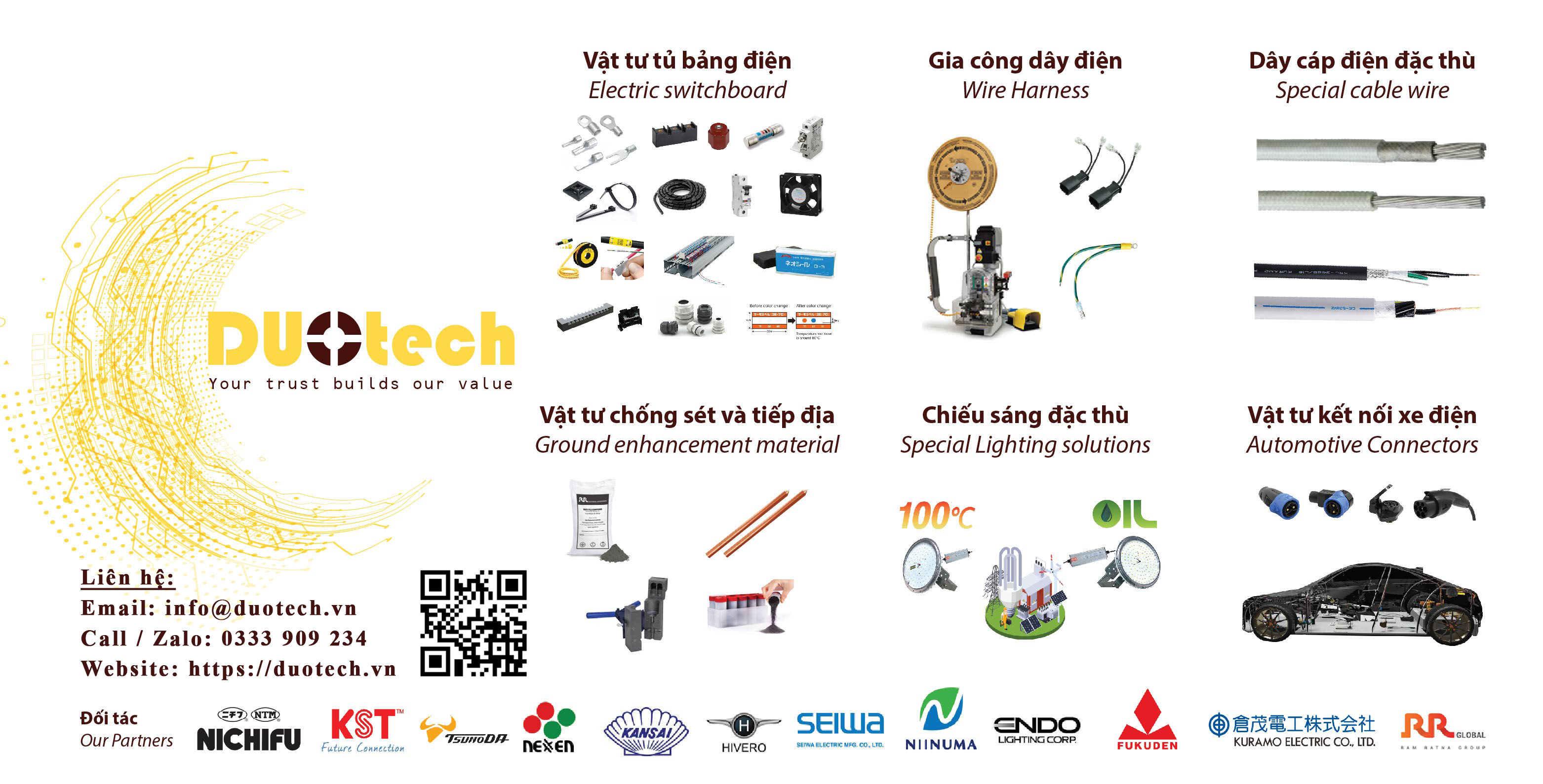 Công ty TNHH Kỹ thuật DUO - DUOTECH đơn vị chuyên sâu trong cung cấp các sản phẩm – dịch vụ và giải pháp kết nối toàn diện trong ngành điện