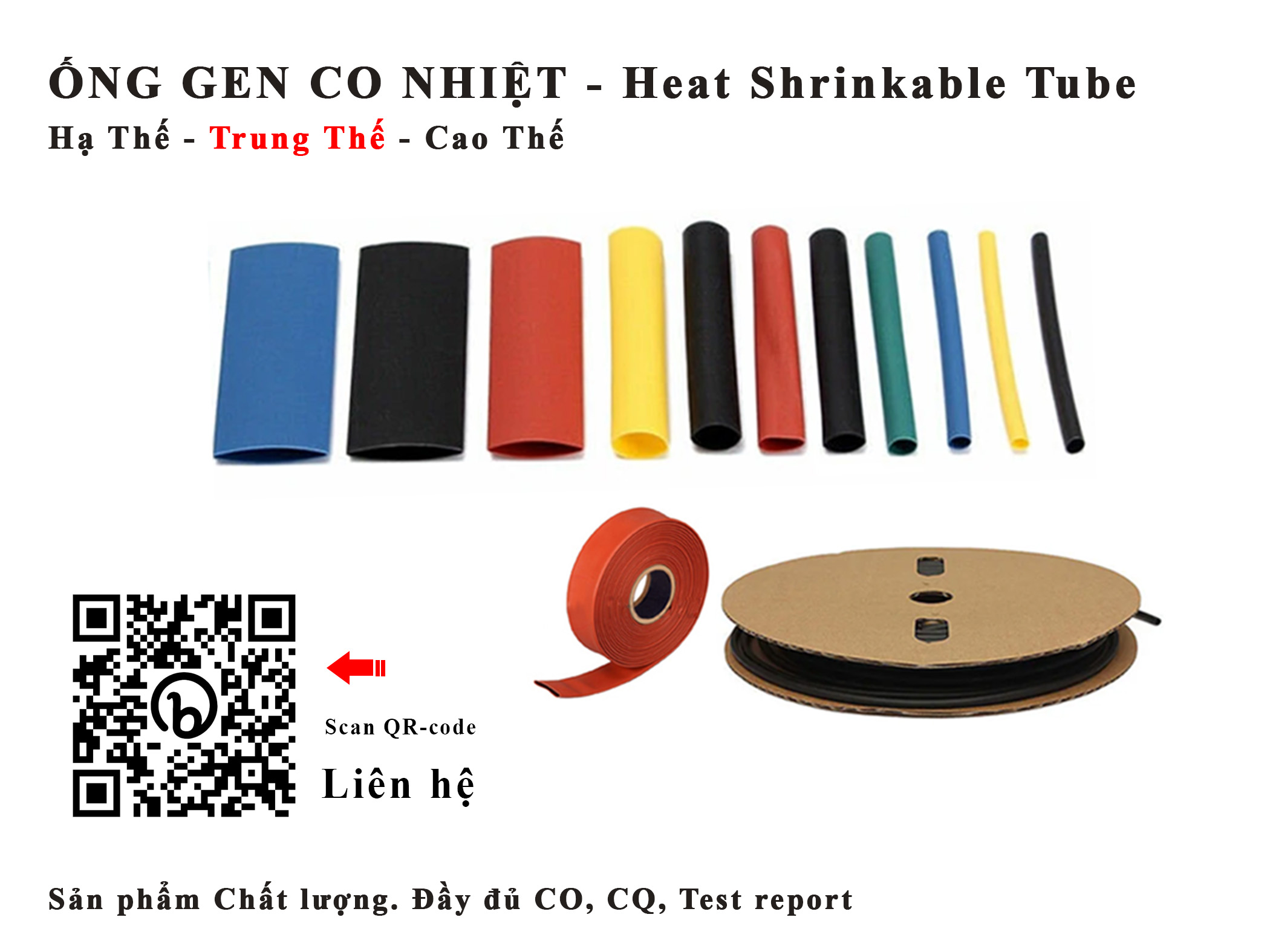 ống gen co nhiệt cách điện bọc dây điện phi 2 3 4 6 7 8 10 16 20 25 30 35 35 40 50 60 mm