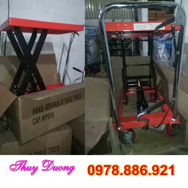 Xe nâng mặt bàn 500kg cao 90cm hiệu NIuli 