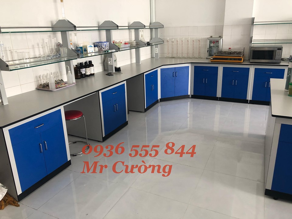 Bàn thí nghiệm áp tường cho phòng hóa lý