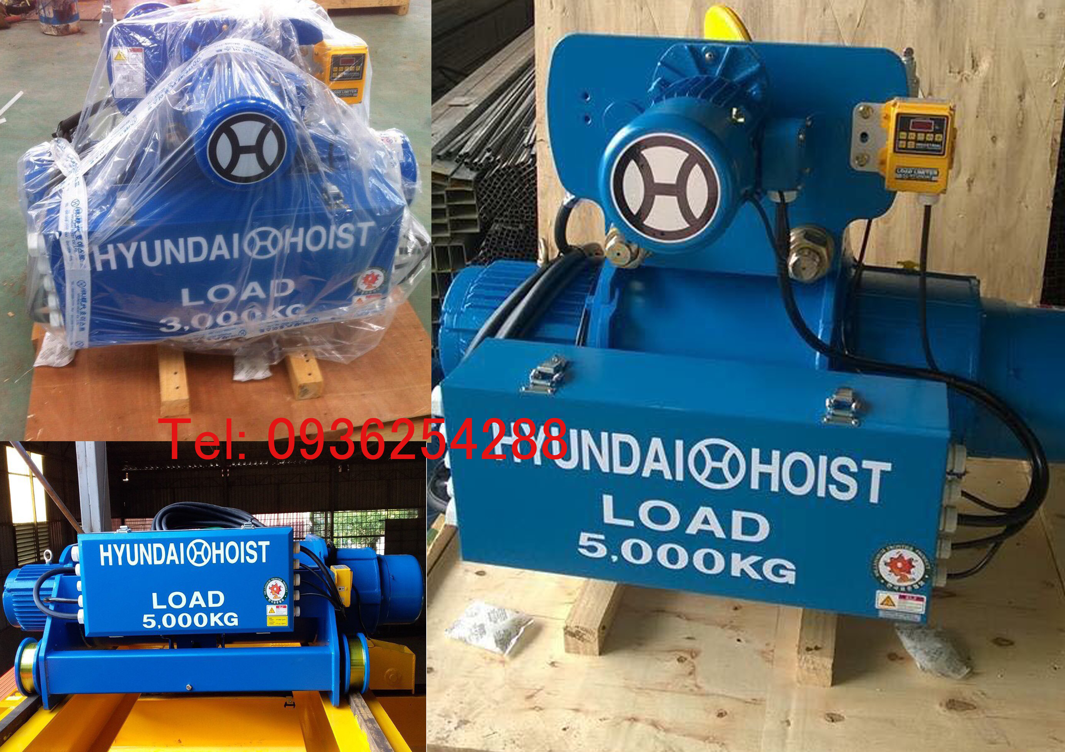 Pa lăng cáp điện Huyndai dầm đơn 7.5 tấn- 10 tấn - 15 tấn - 20 tấn