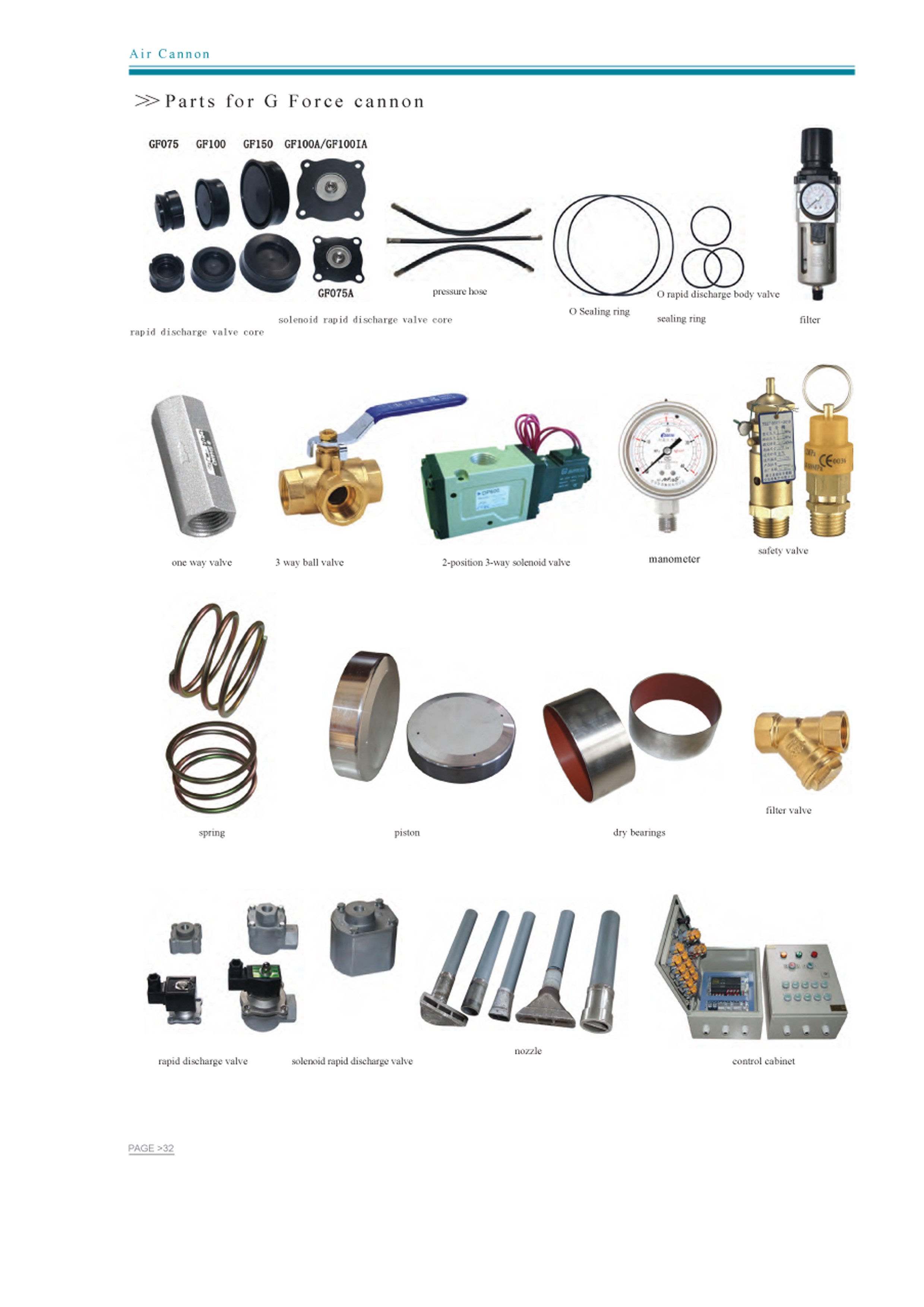 Lõi van xả GF 075 súng bắn khí Air Cannon- G Force