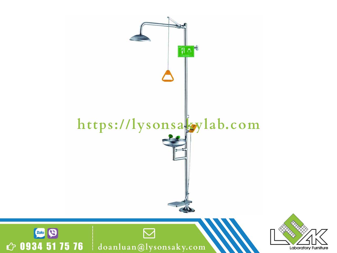 Bồn rửa mắt kết hợp tắm khẩn cấp