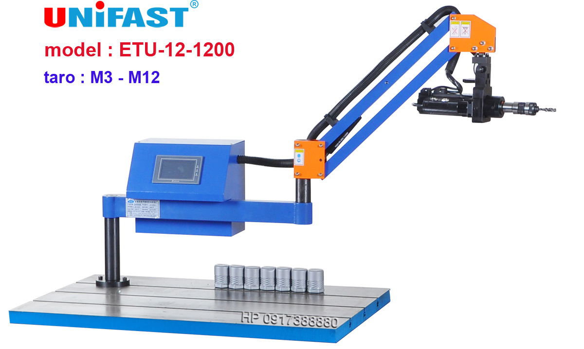 Máy ta rô điện dạng cần đứng ngang servo Unifast ETU-12-1200