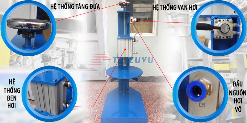Máy đóng nắp thùng nhựa 18, 20 lít khí nén an toàn
