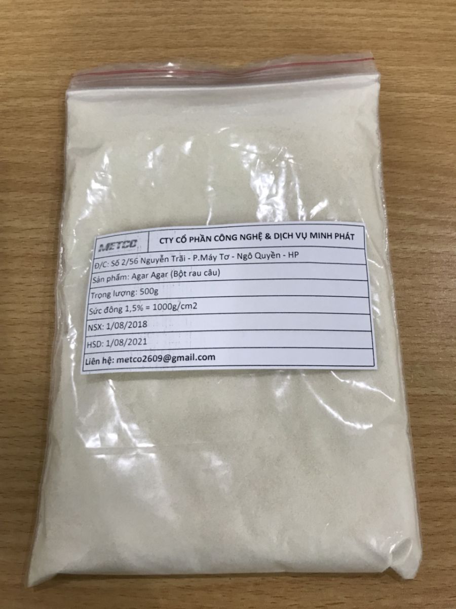 Bột rong câu - Agar powder (Sức đông 1000g/cm2)