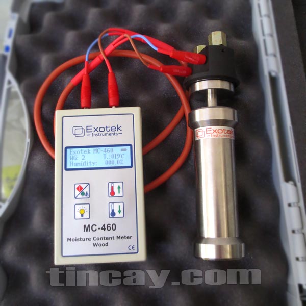 Máy đo độ ẩm gỗ, gỗ dăm và mùn cưa Exotek MC-460/S-10P
