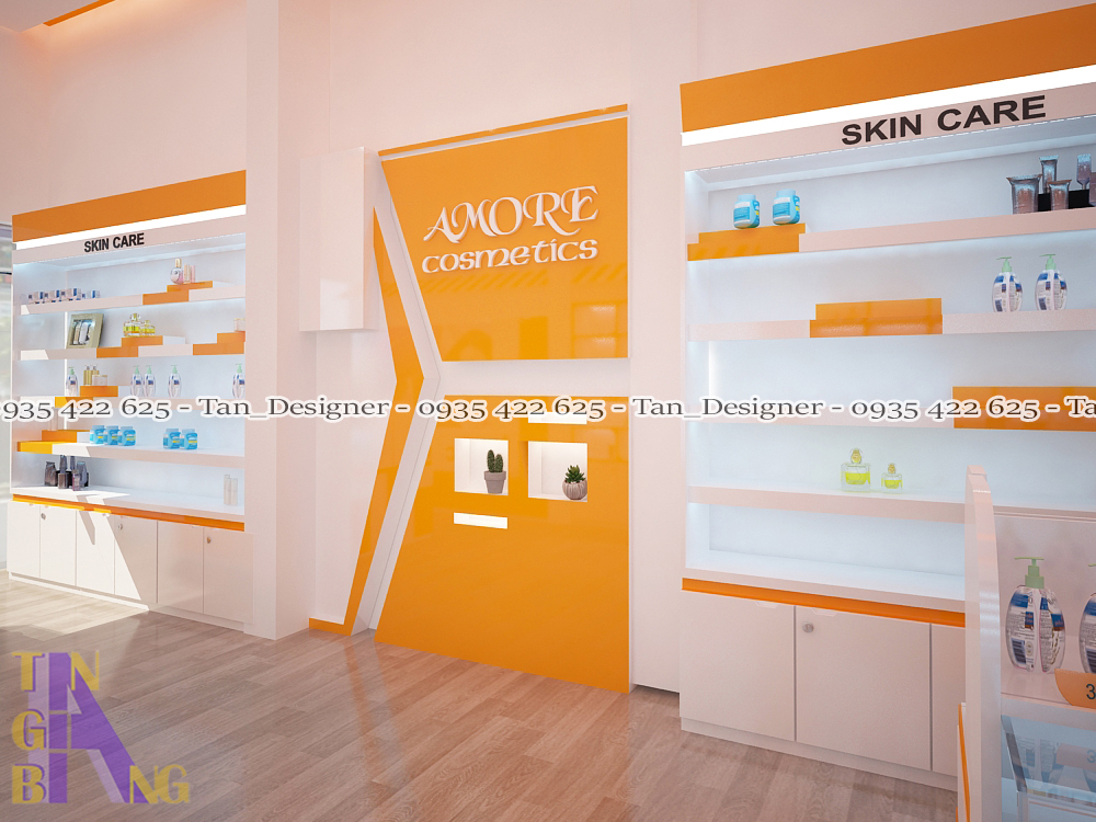 Thiết kế, thi công shop mỹ phẩm AMORE