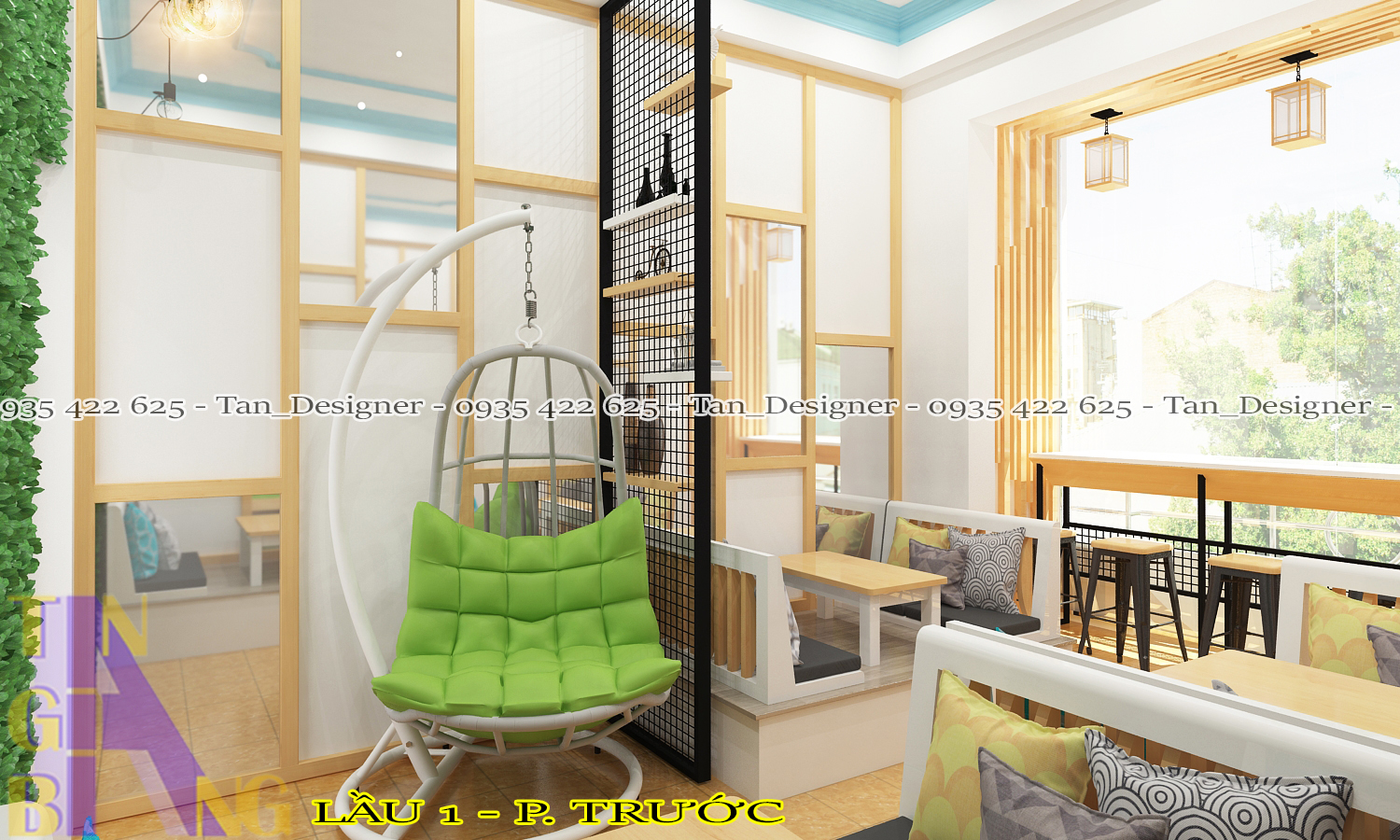 Thiết kế nội thất quán trà sữa Mimosa - Chi nhánh Gò Vấp