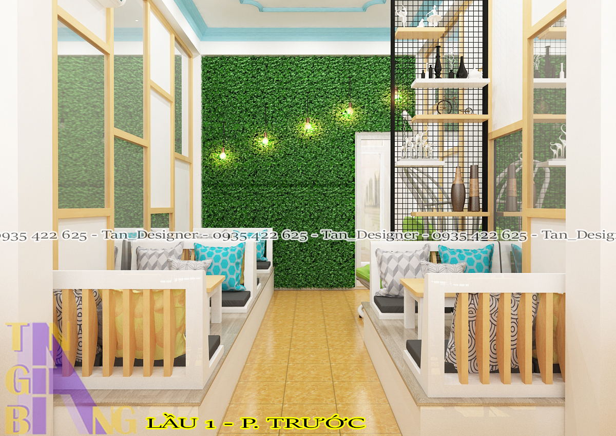 Thiết kế nội thất quán trà sữa Mimosa - Chi nhánh Gò Vấp