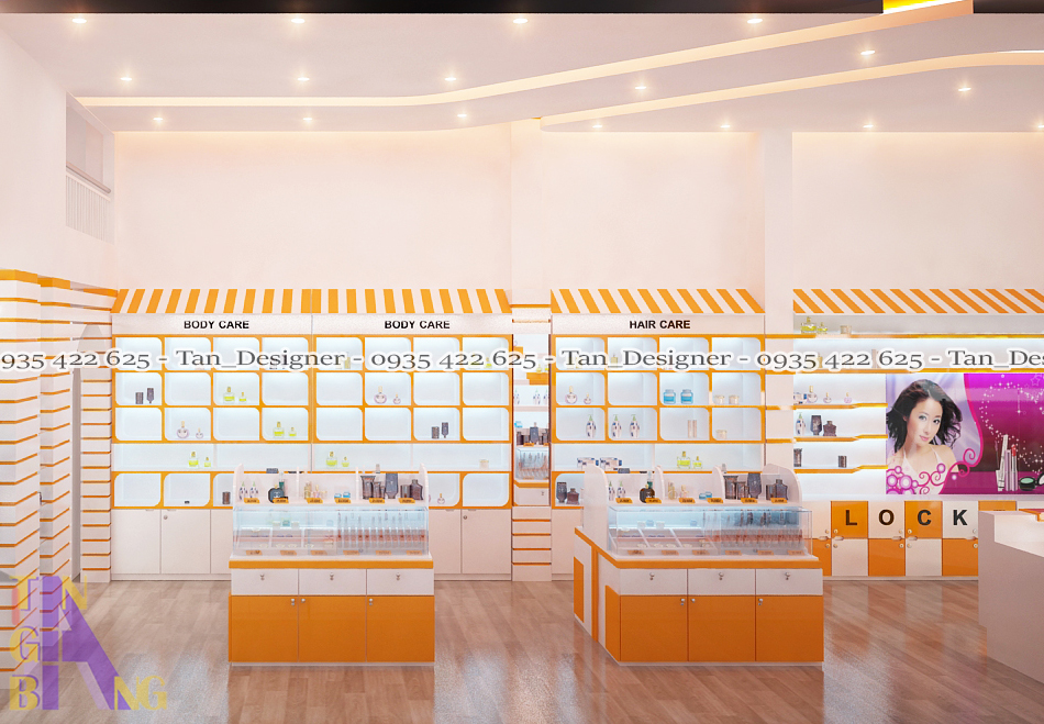 Thiết kế, thi công shop mỹ phẩm AMORE