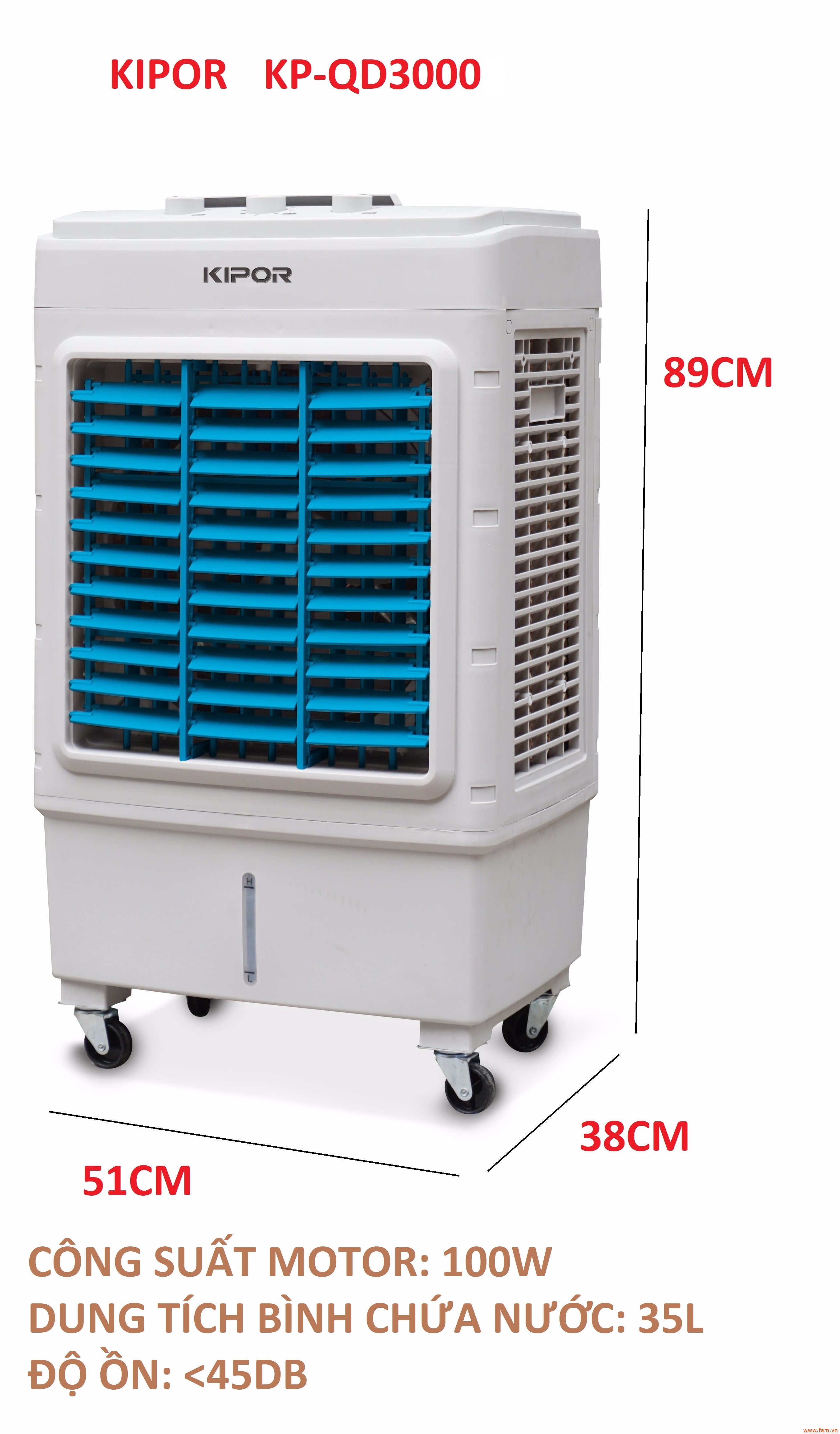 Quạt điều hòa KIPOR KP-QD3000M