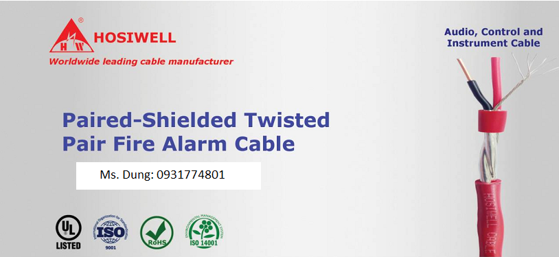 Cáp báo cháy chống nhiễu 18AWG-LSZH