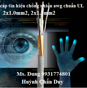 Cáp tín hiệu báo cháy chống nhiễu 2x14 AWG (2x2.5mm2)