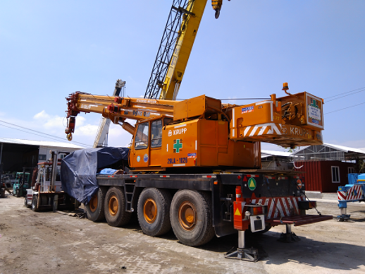 Xe cẩu bánh lốp Krupp KMK 4100 (100 tấn)