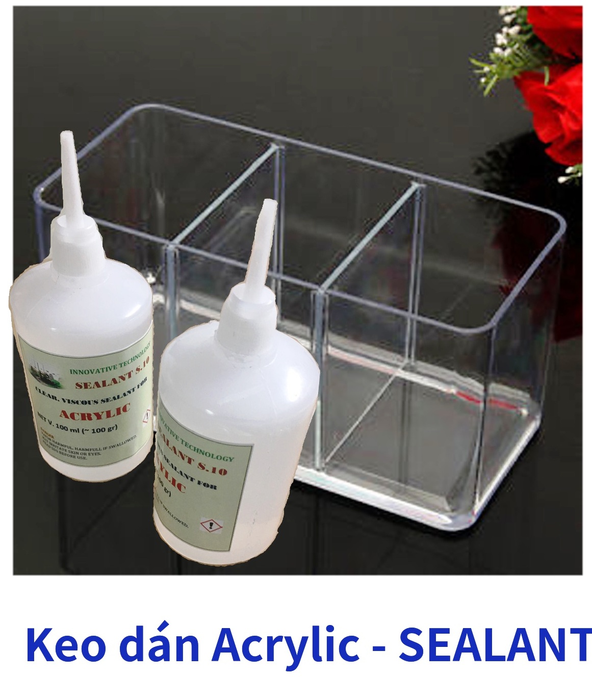 Keo dán mica trong suốt kín nước