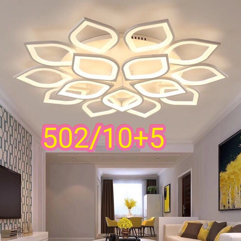 Đèn led ốp trần trang trí – 502/10+5 (15 Cánh Sen)