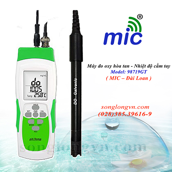 Máy đo Oxy hòa tan/ Nhiệt độ cầm tay 98719GT MIC