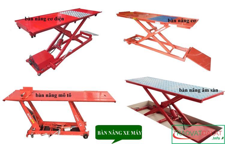 Bàn nâng xe máy điện và cơ