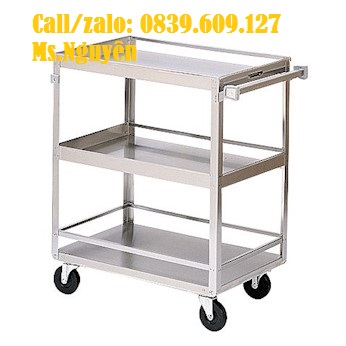 Xe đẩy inox 3 tầng