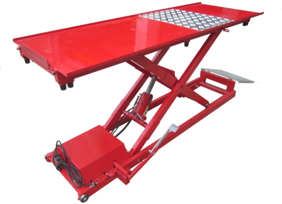 Bàn nâng sửa chữa xe máy dương nền