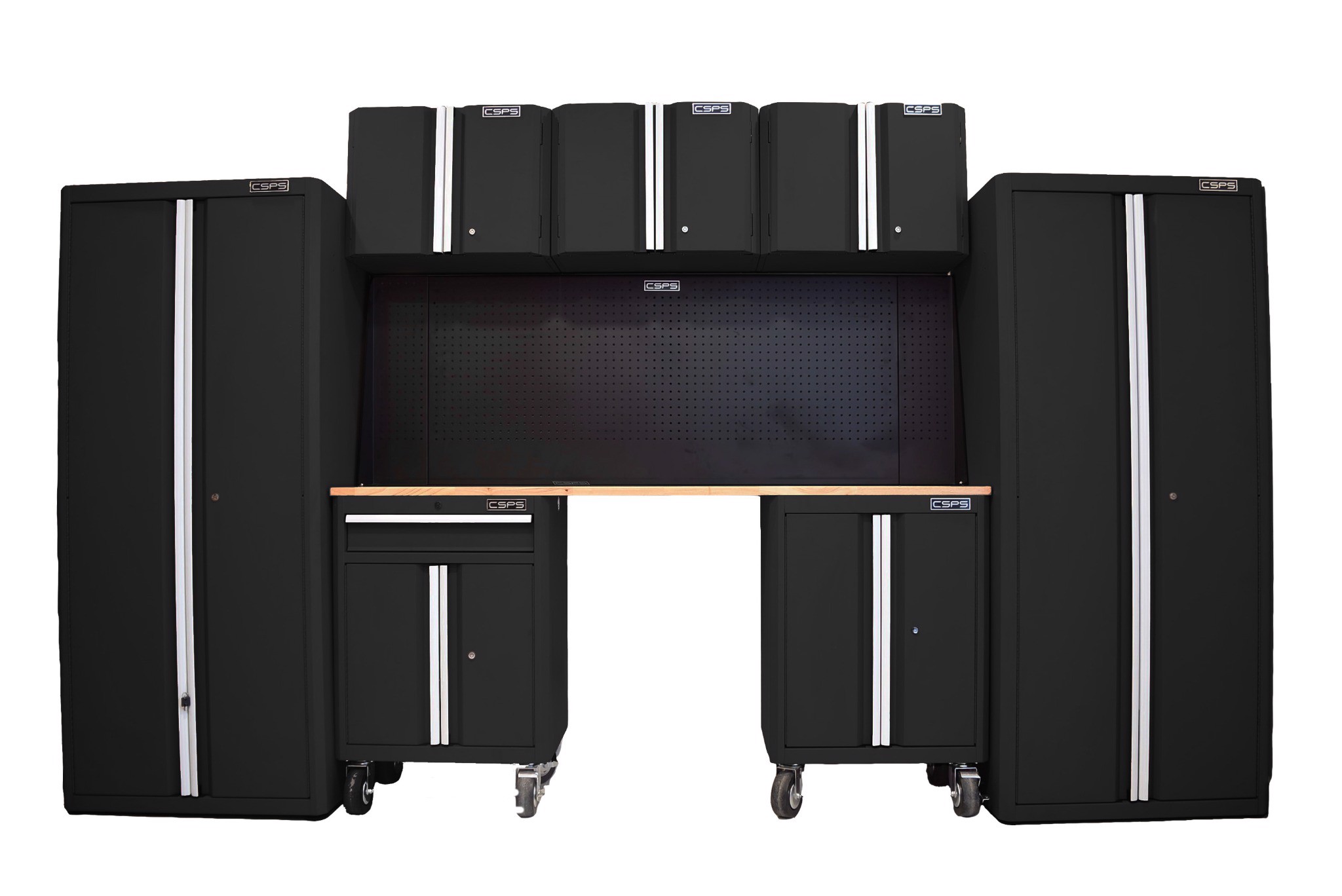 Bộ 8 tủ CSPS 355cm - Đỏ/Đen