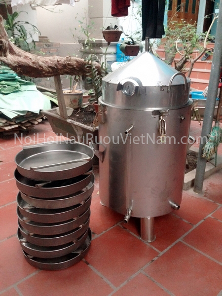 Nồi hơi nấu rượu tự động 30 kg gạo