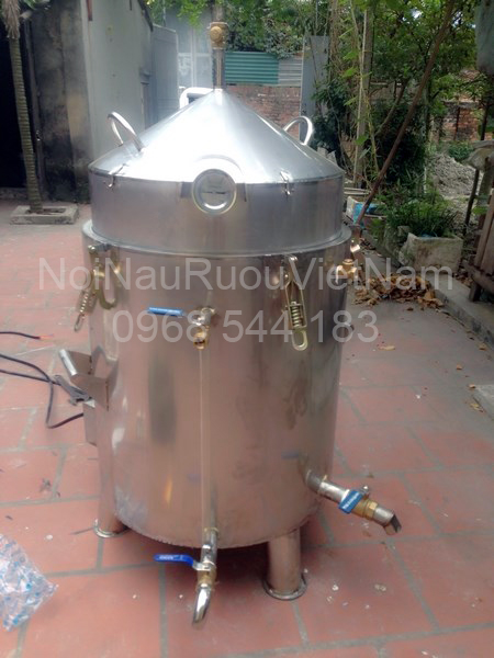 Nồi hơi nấu rượu tự động 20 kg gạo