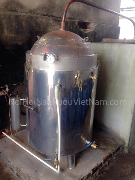 Nồi hơi nấu rượu tự động 60kg gạo
