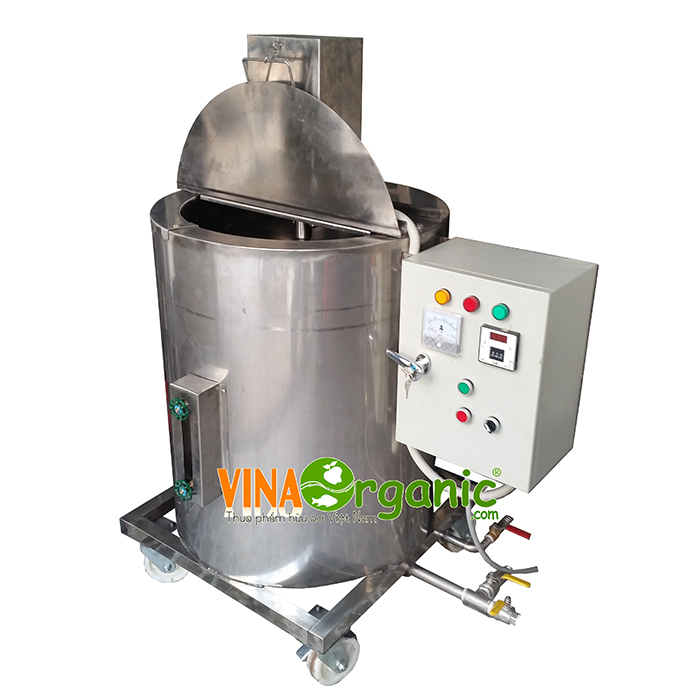 Máy nấu sữa bò, sữa dê thanh trùng 100L/mẻ VinaOrganic