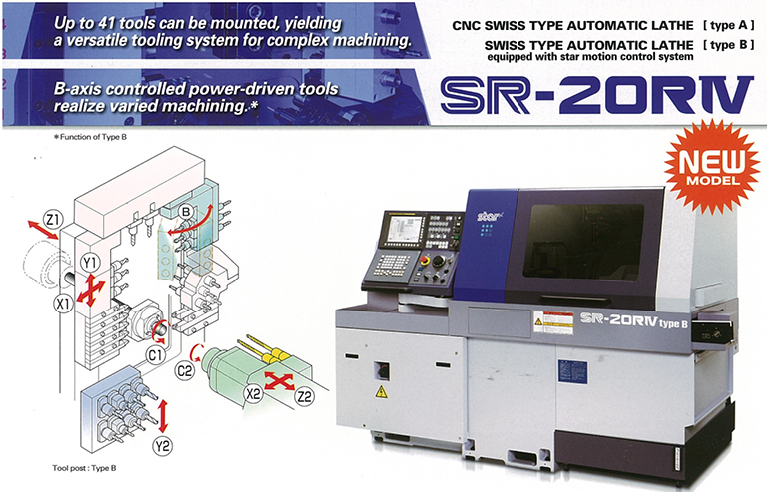 Máy tiện tự động kiểu Thụy Sĩ SR-38J