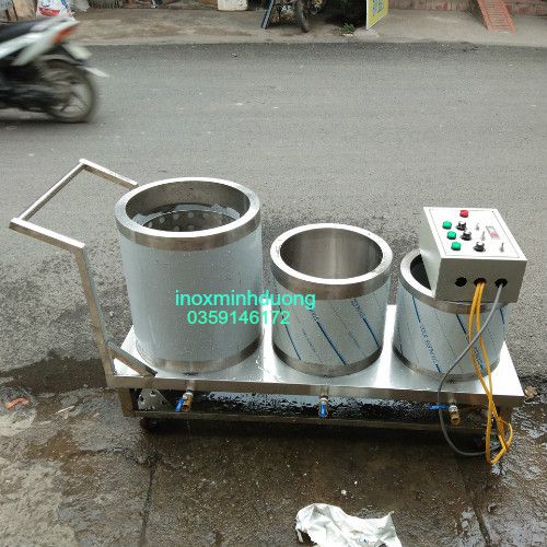 Bộ nồi nấu phở 3 nồi có xe đẩy