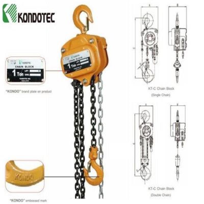 Pa lăng xích kéo tay 2 tấn Kondotec