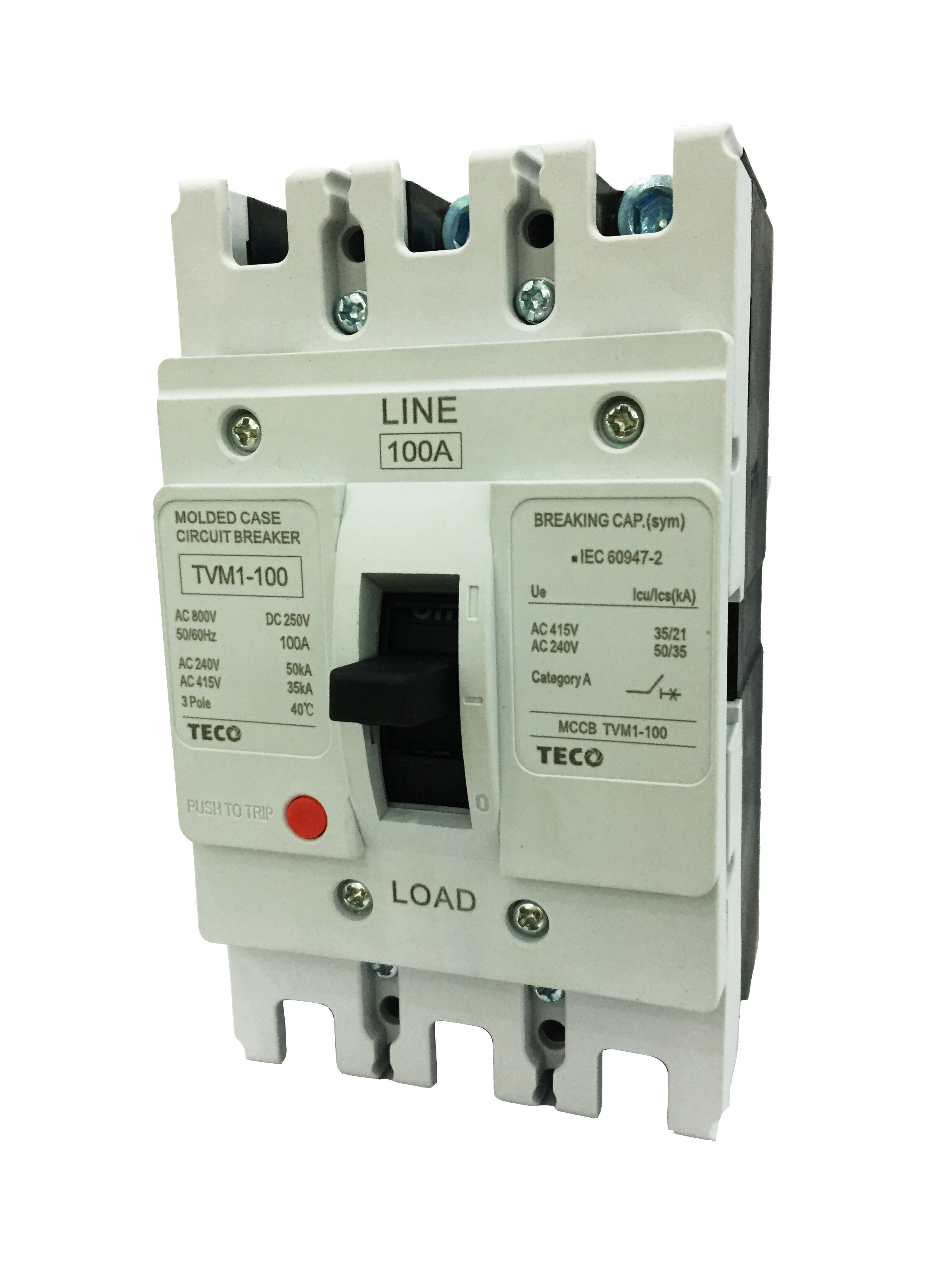 Aptomat Teco MCCB TVM1 100-100A