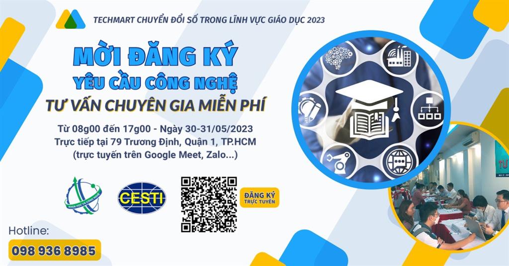 Mời đăng ký tư vấn và chuyên gia  chuyên ngành giáo dục - Techmart 2023