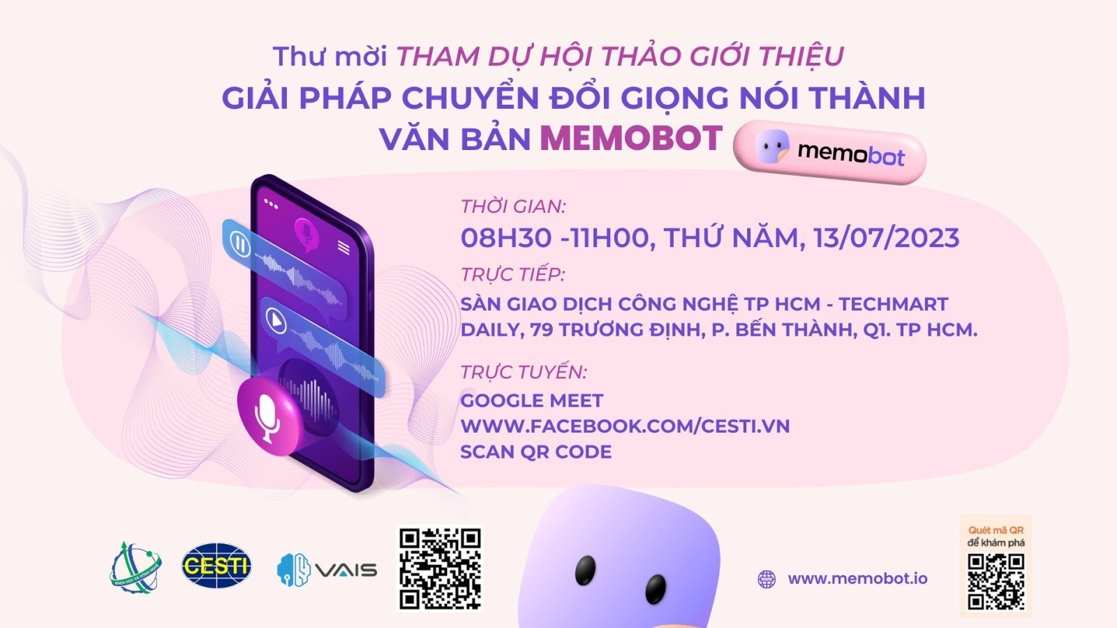 HỘI THẢO GIỚI THIỆU “GIẢI PHÁP CHUYỂN ĐỔI GIỌNG NÓI THÀNH VĂN BẢN MEMOBOT”